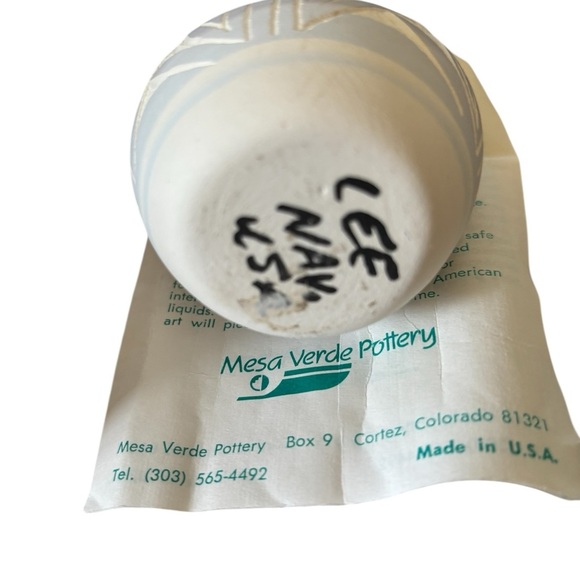 VTG Native American Pottery Signed Miniature Navajo Wedding Bud Vase Pitcher 4” - Picture 4 of 6